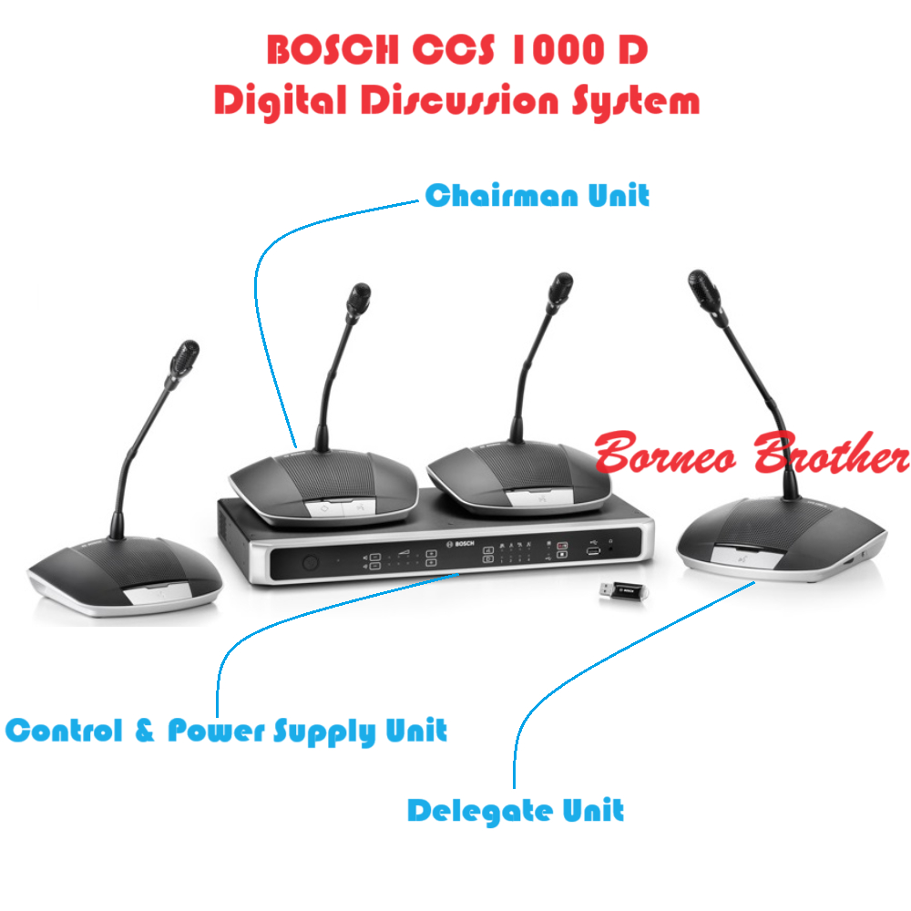 Bosch CCS 1000 D CCS1000D Original Mic Conference/Rapat Digital System