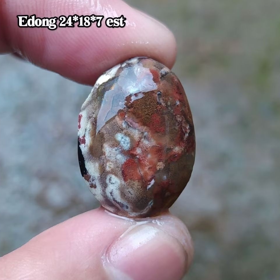 (BISA COD) Bahan Pola Kasar Batu Akik Pancawarna Garut Edong