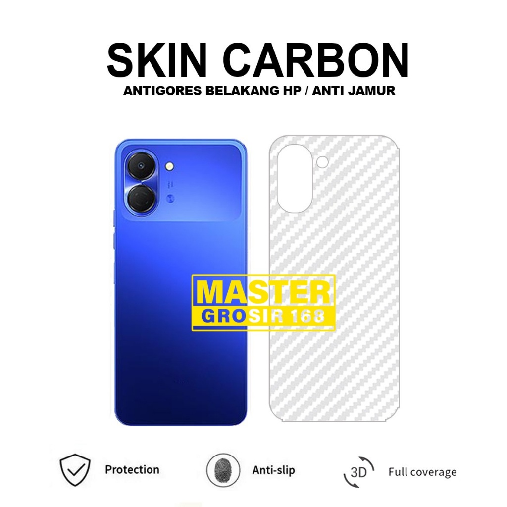 TECNO SPARK GO 1 2024 TECNO SPARK GO 3 TECNO SPARK GO 2 GARSKIN CARBON ANTI JAMUR ANTIGORES BELAKANG