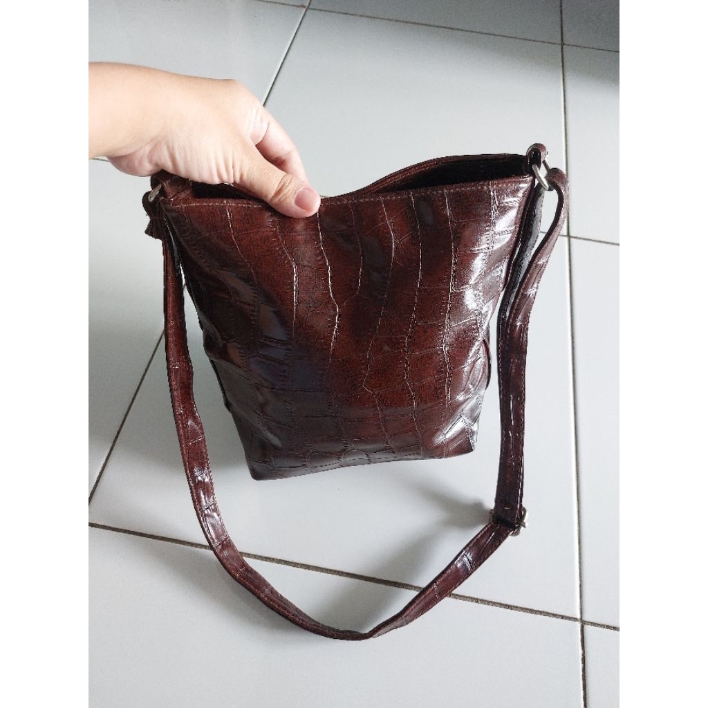Obimodee Tas Kulit Asli Maroon