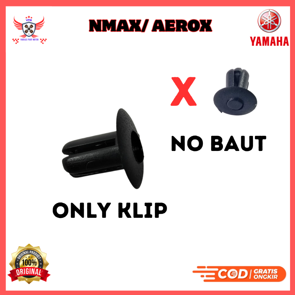 Kancing Klip Nmax ONLY - Baut Kancing Klip Plastik Motor Yamaha Nmax 2020 Aerox R15