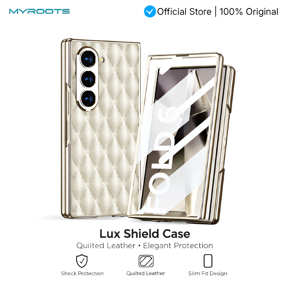 Myroots Royale Fold Case For Samsung Z Fold 7 6 5 5G Series Casing Diamond PU Protective High Qualit