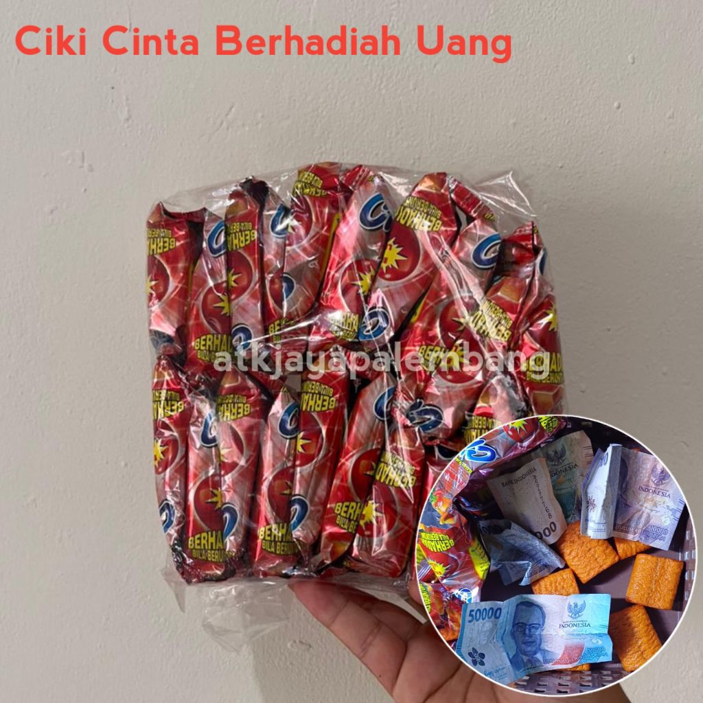 snack cinta stik berhadiah uang jika beruntung isi 10