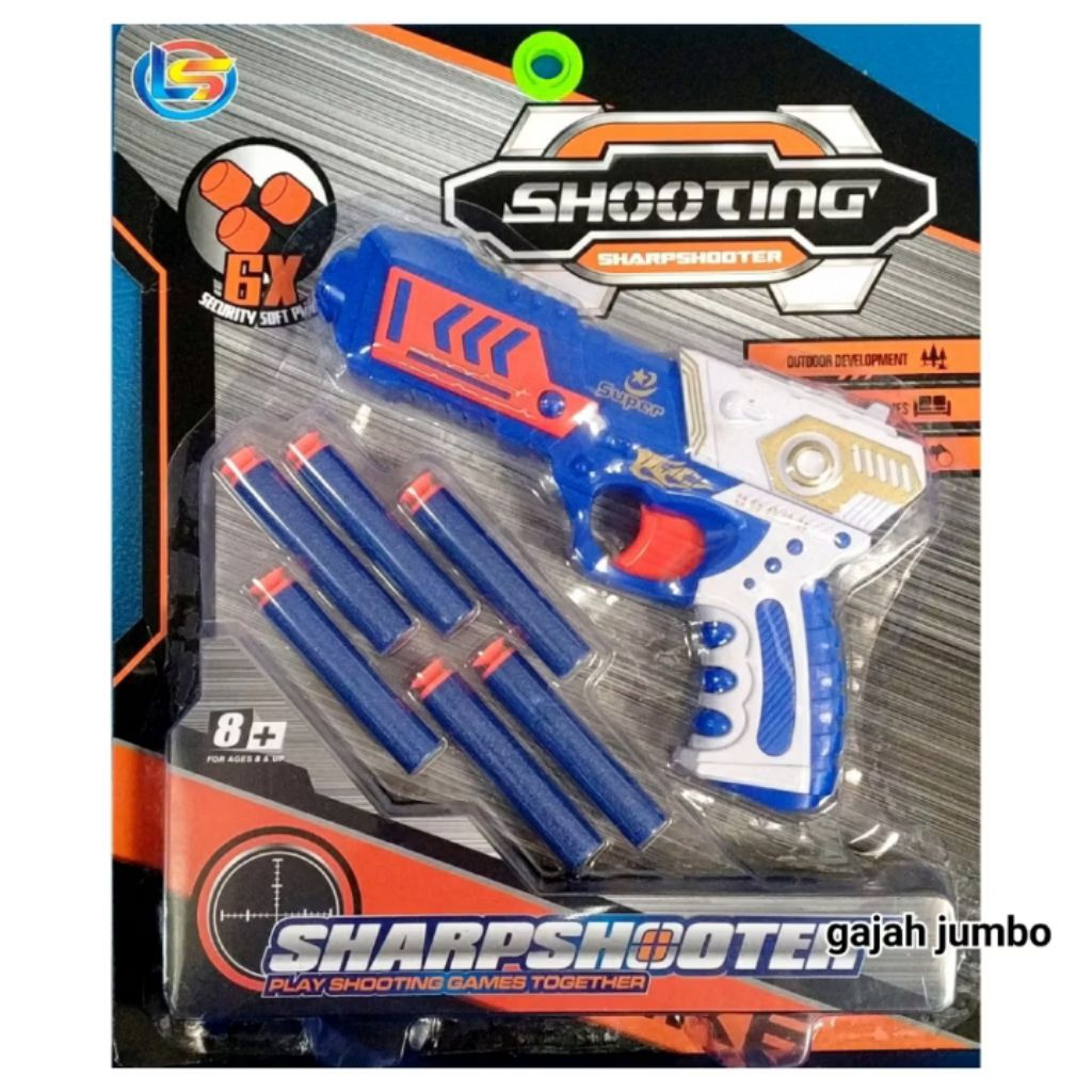 Mainan Anak Tembak Tembakan Soft Bullet Blaster