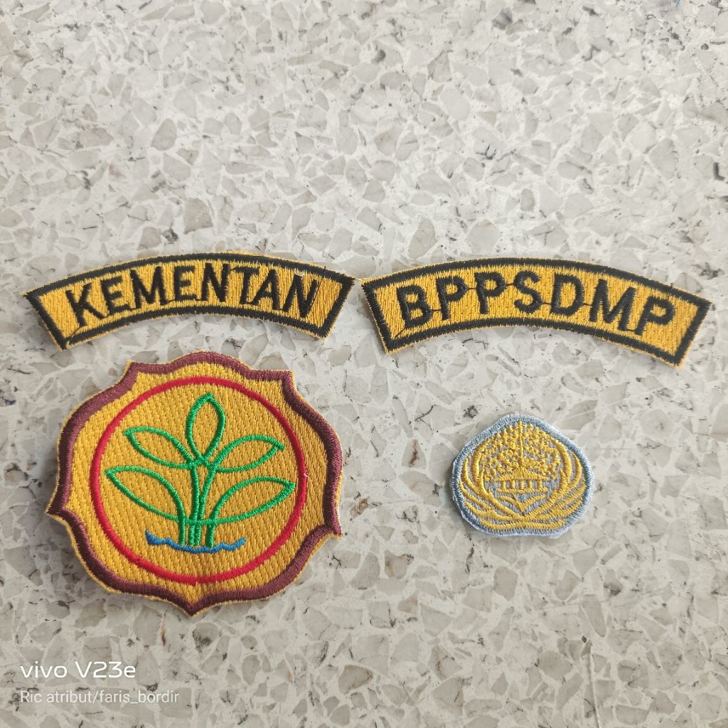 LOGO LAMBANG BORDIR KEMENTAN/PERTANIAN/BPPSDMP LAMBANG PERTANIAN