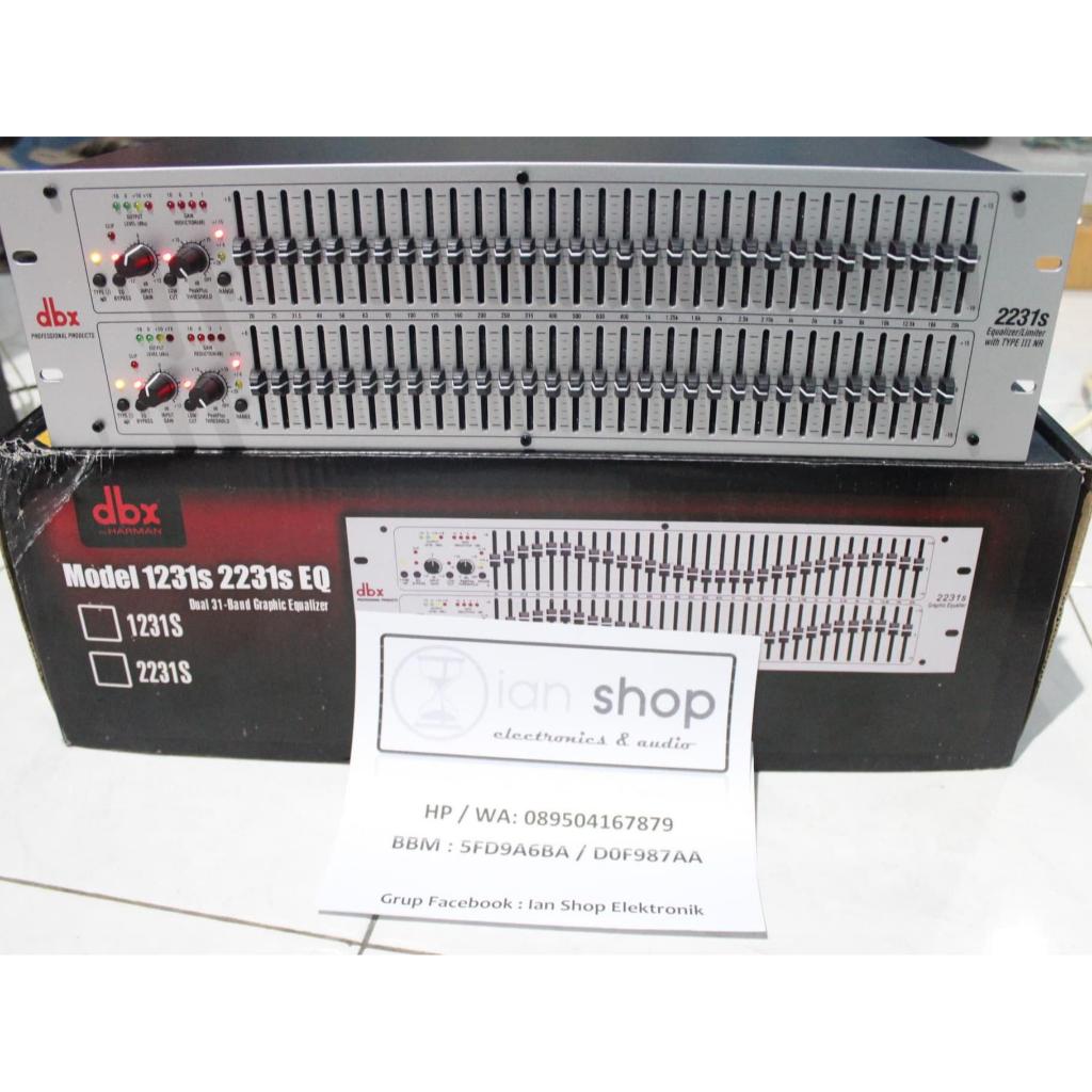 Equalizer DBX2231S DBX 2231S DBX 2231 S Grade A 2 x 31 Channel Dual Channel Equalizer DBX Graphic 3U