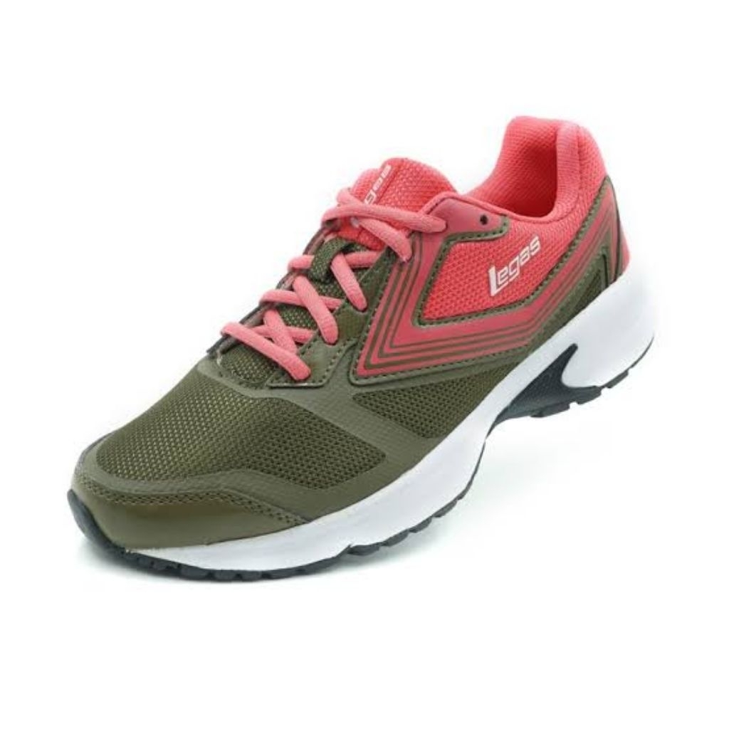 Sepatu League Legas Abu Pink Nova La W Running Shoes Cewe Olahraga Wanita Original