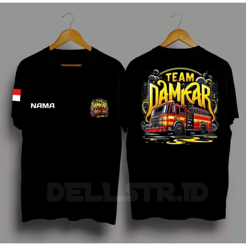 KAOS LENGAN PENDEK TEMA TEAM DAMKAR