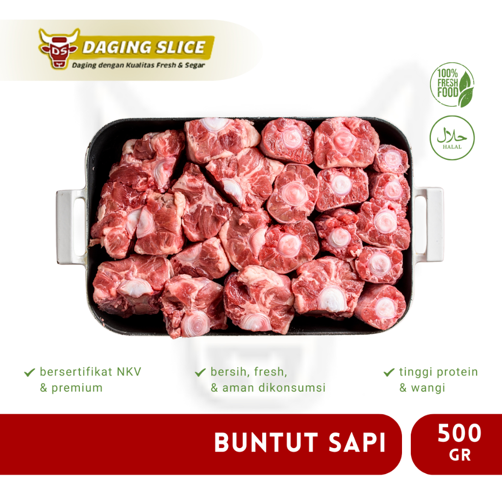 Buntut Sapi AUS 500gr Mix Cut Premium Veal Bandung