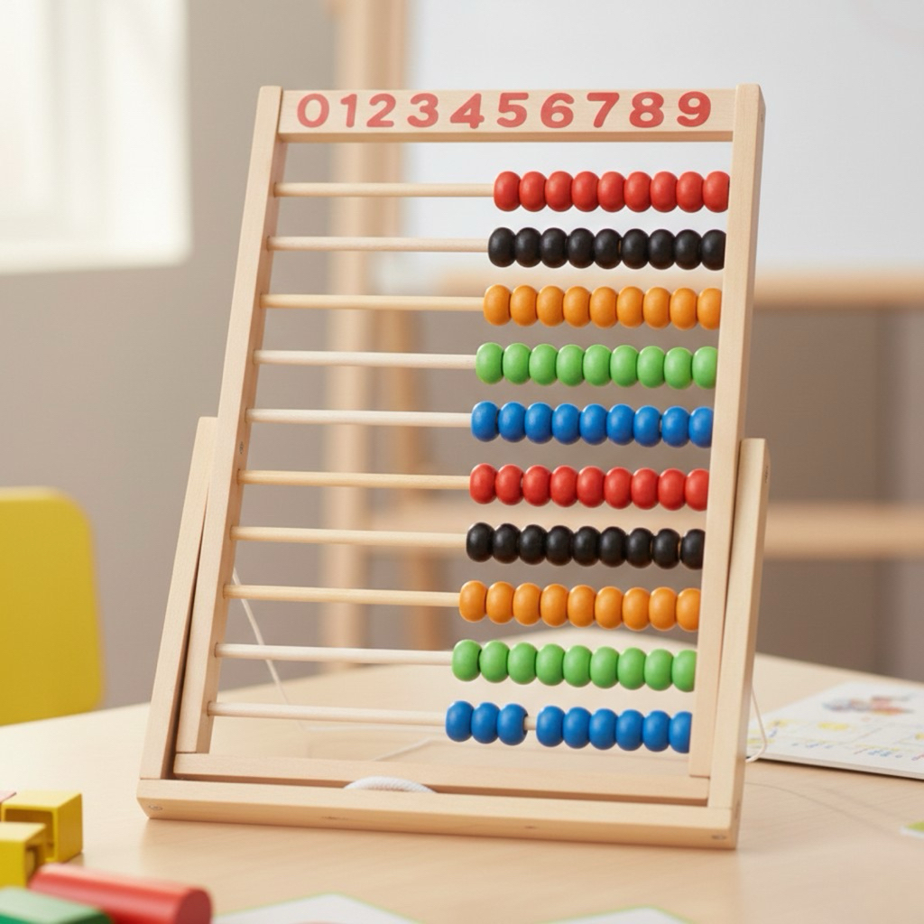 [MK908] Papan Sempoa kayu berhitung / Sempoa Hitung Anak / Alat hitung anak SD