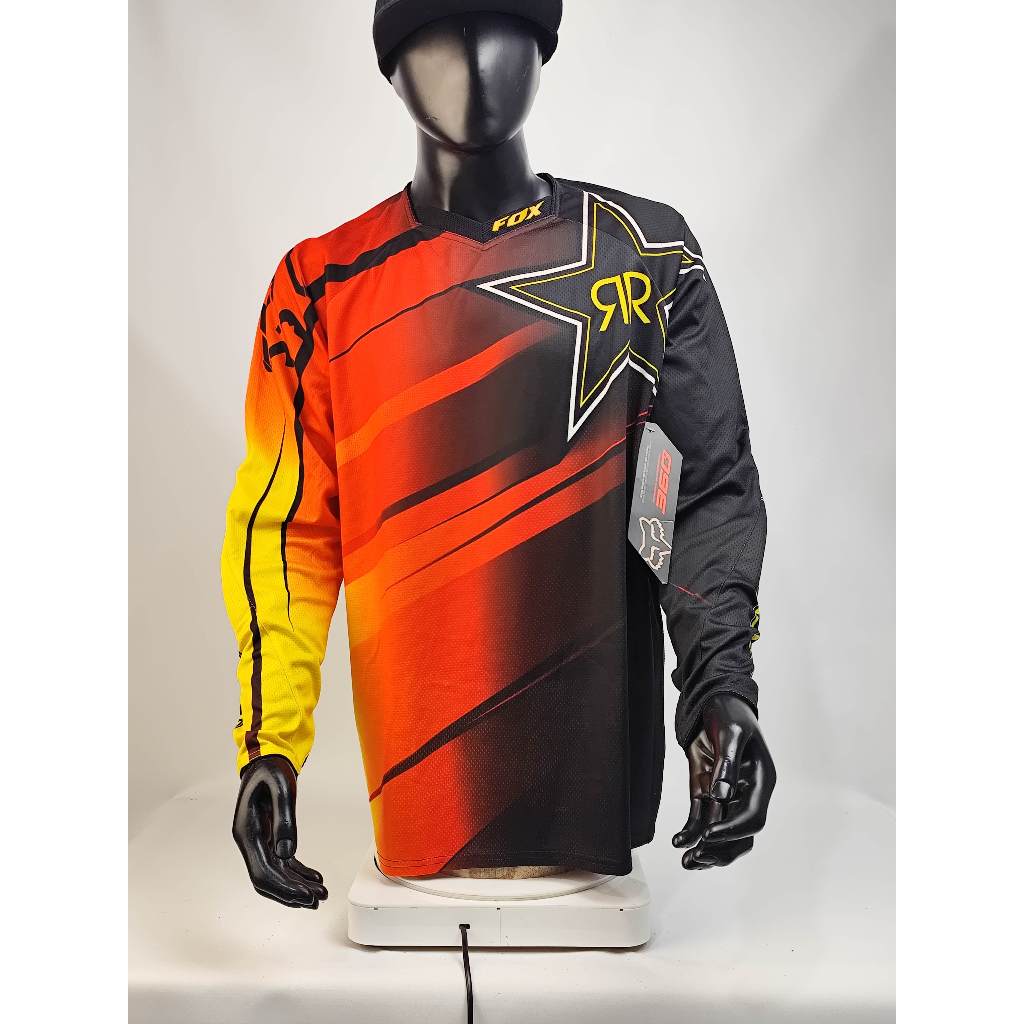 Fox 360 Rockstar Blur Jersey Original Jersey Motocross Trail Dewasa