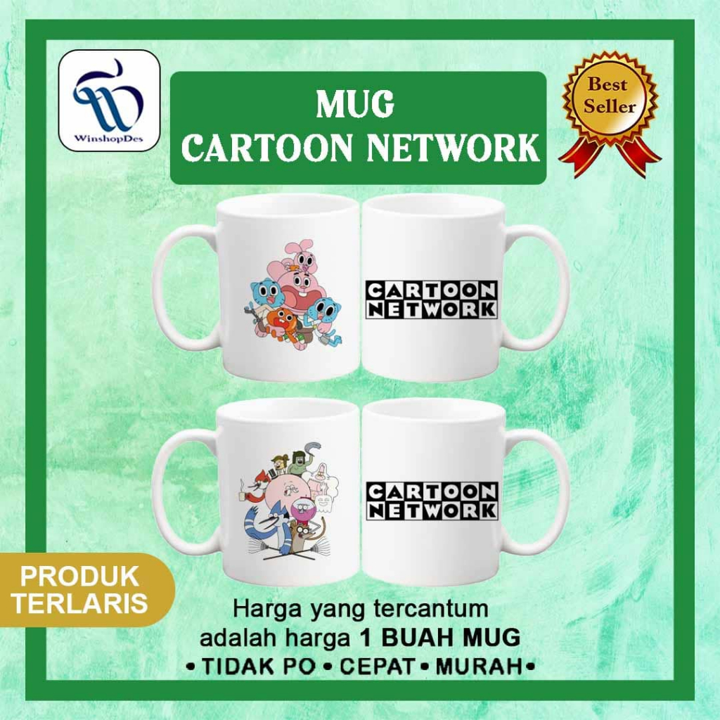 MUG CARTOON NETWORK / MUG CUSTOM CARTOON NETWORK / GELAS CUSTOM / MUG DESAIN LUCU