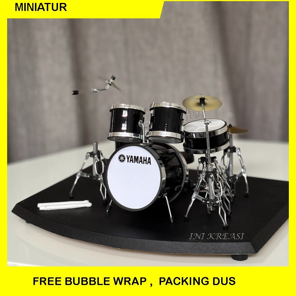 MINIATUR  DRUM SET YAMAHA PAJANGAN DEKORASI STAGE DRUM