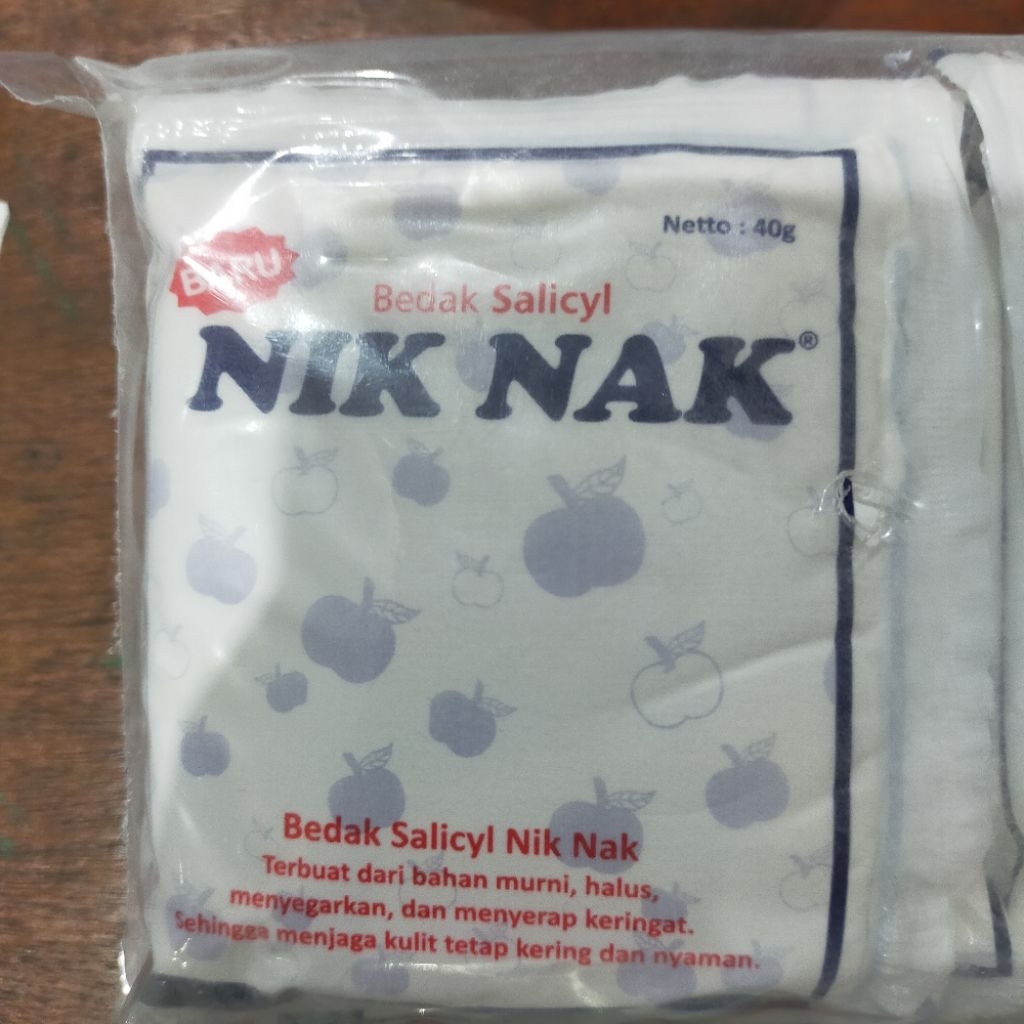 nik nak bedak salicyl sachet 40gr ISI 12PCS (1 PAK)