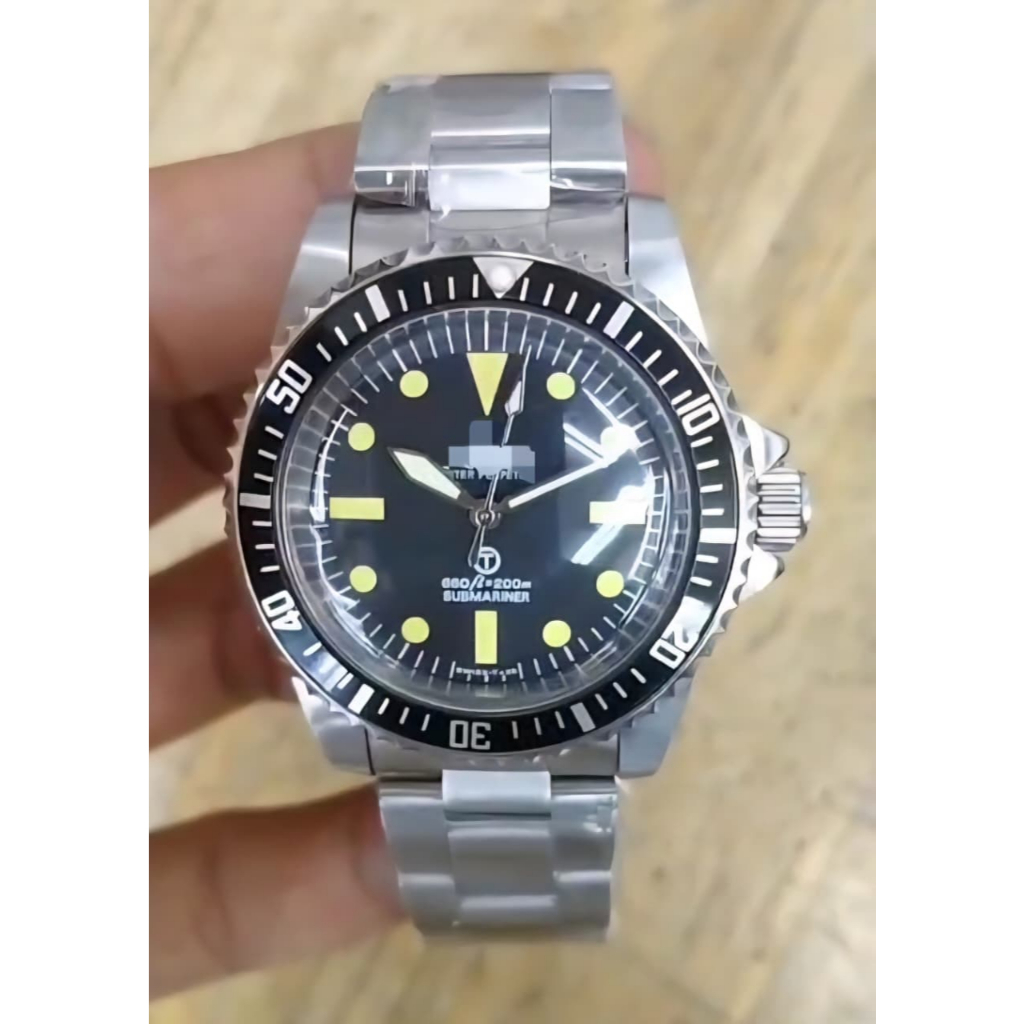 Jam RARE ITEM Submariner No Date military Submariners 5517 Homage Circa 1970 40MM Automatic Movement