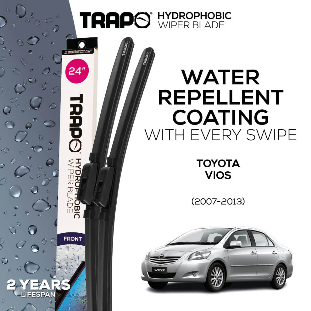 Wiper Mobil Trapo Hydrophobic Wiper Blade Toyota Vios (2007-2013) Wiper Toyota Vios