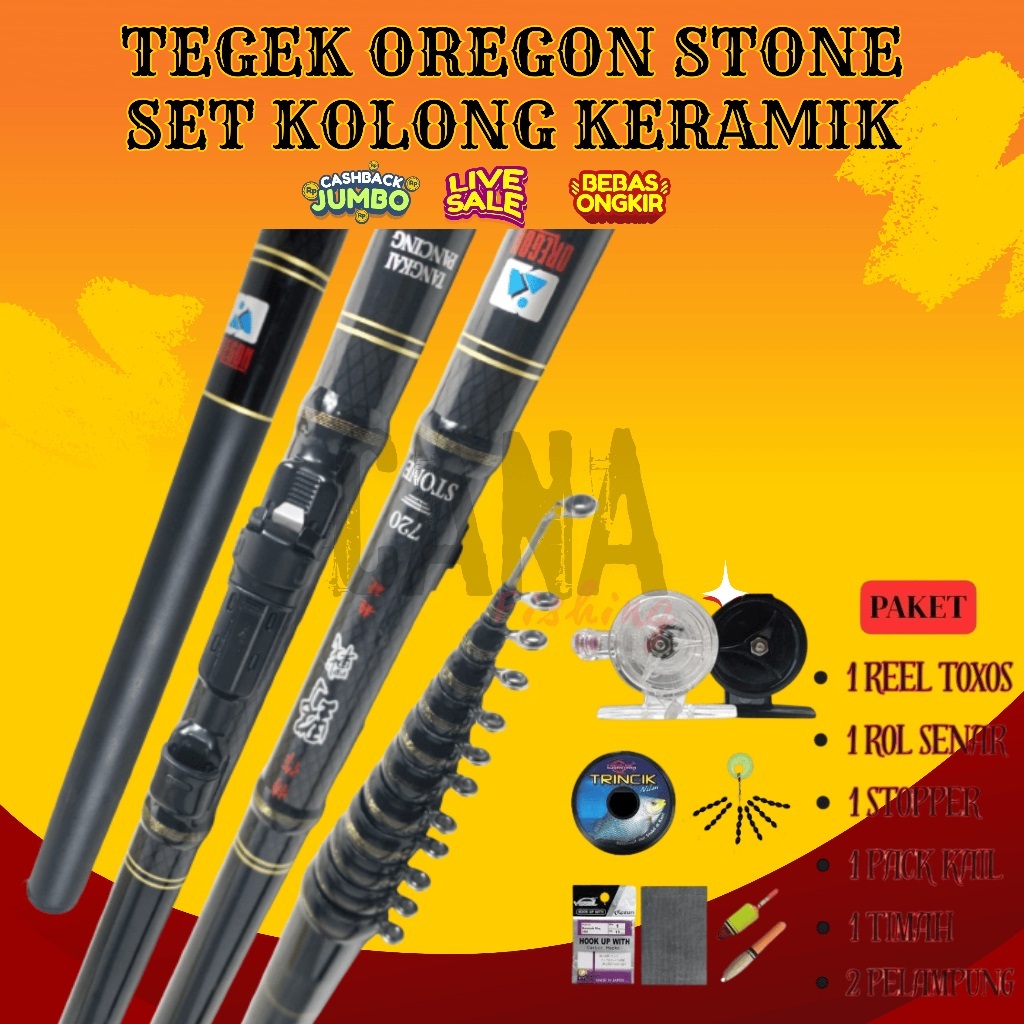 Joran Tegek Carbon Oregon Stone Set Kolong Keramik