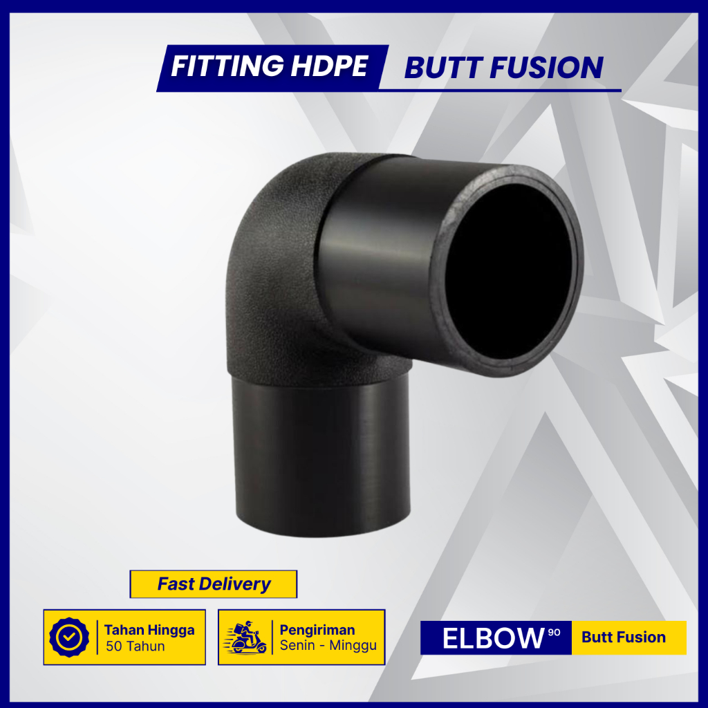 Butt Fusion Elbow 90° Ukuran 4 Inch / 110 MM PN 10 - Fitting Hdpe Elbow 90° 4 Inch Butt Fusion