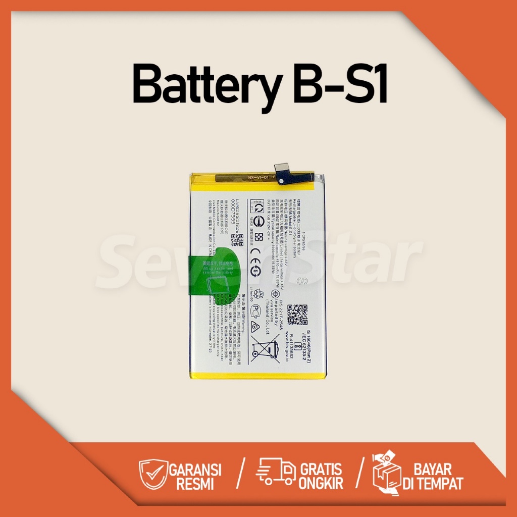 Battery Vivo Model B-S1 Battery Y21 Vivo Y21S Vivo Y33S Battery BS1 B S1