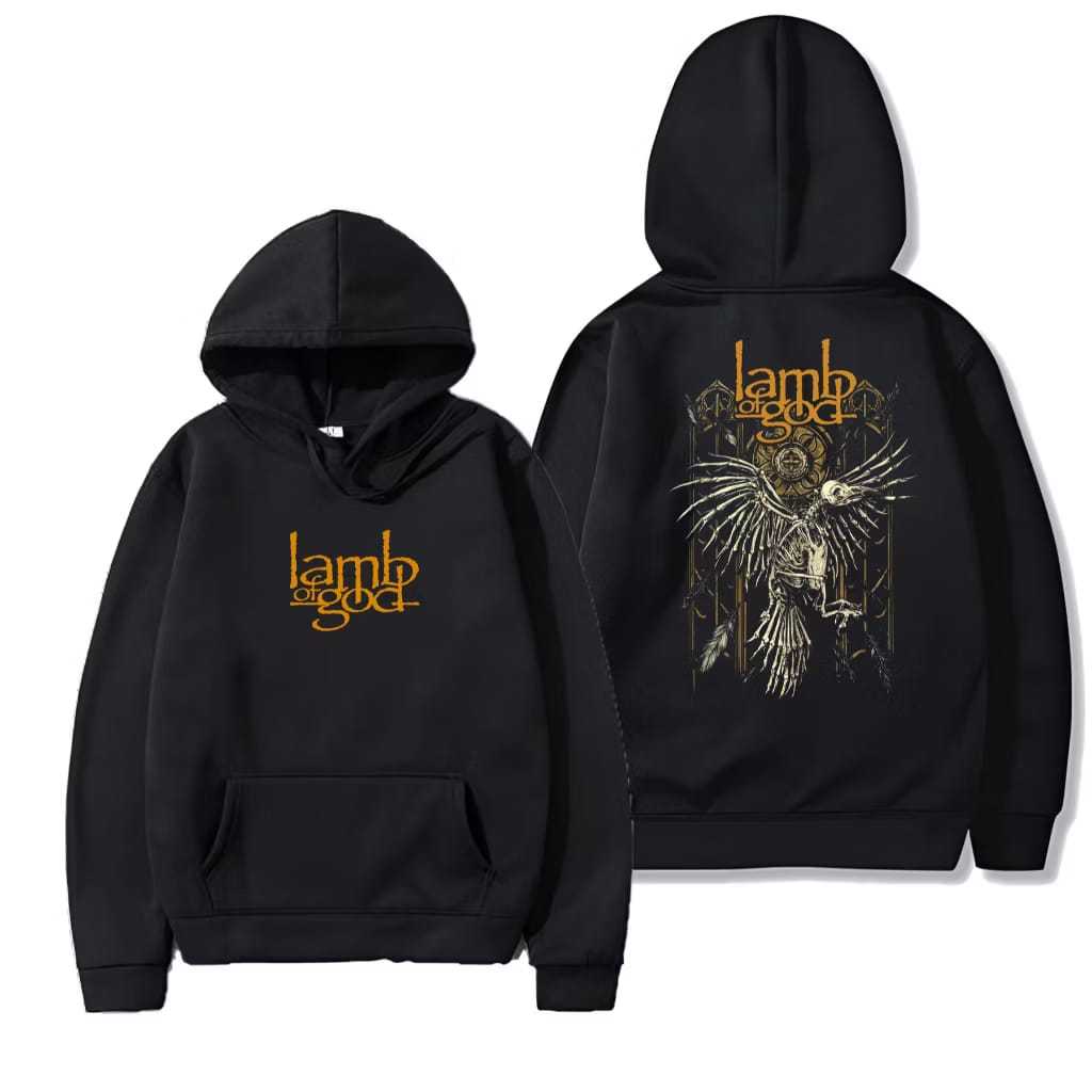 Ganzet Store Hoodie LAMB OF GOD Sweater Pullover Warna Hitam Unisex Pria Wanita Size Lokal M L XL XX