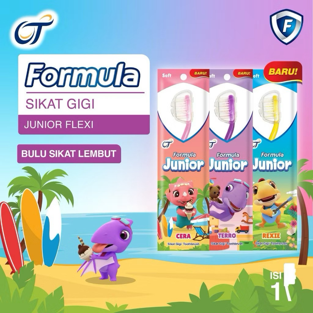 SIKAT GIGI FORMULA JUNIOR HELM FLEXY BULU HALUS | SOFT