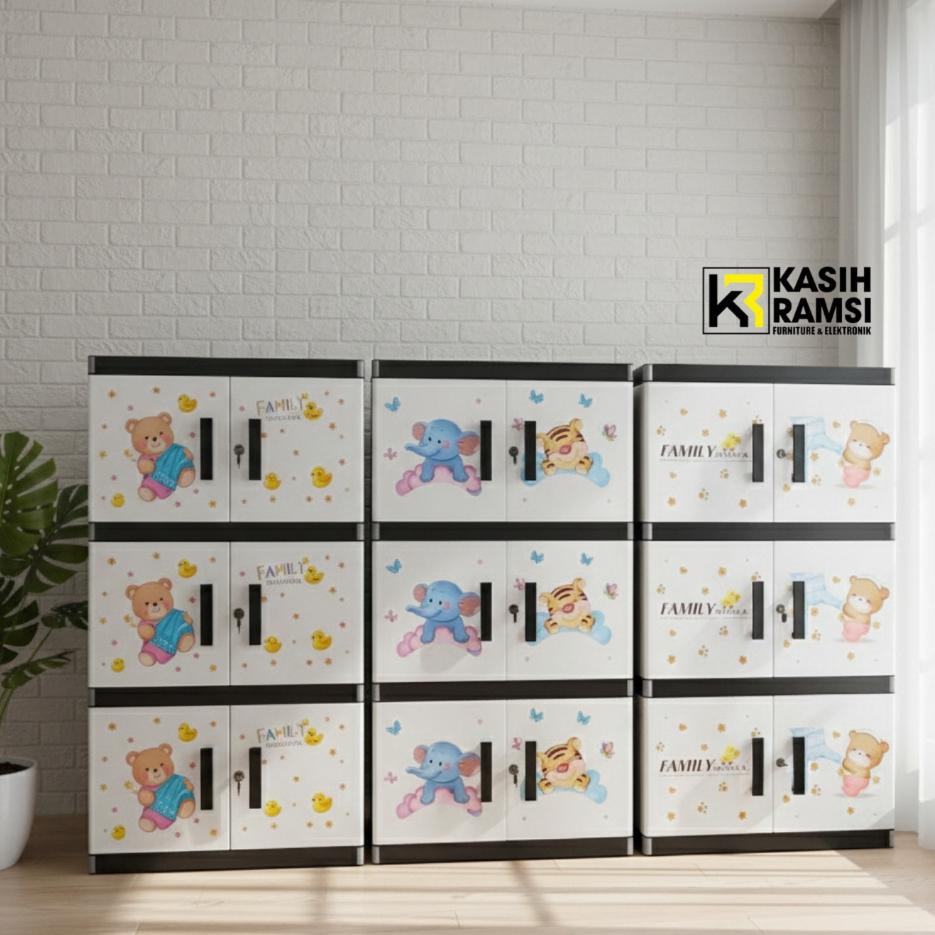 LEMARI PLASTIK MR PLAST STIKER 3 SUSUN