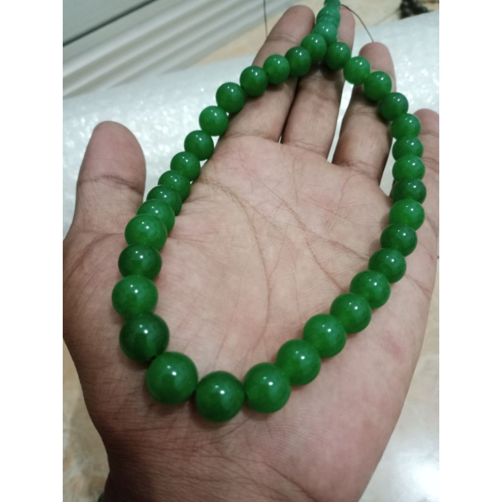 tasbih batu giok ukuran 10mm