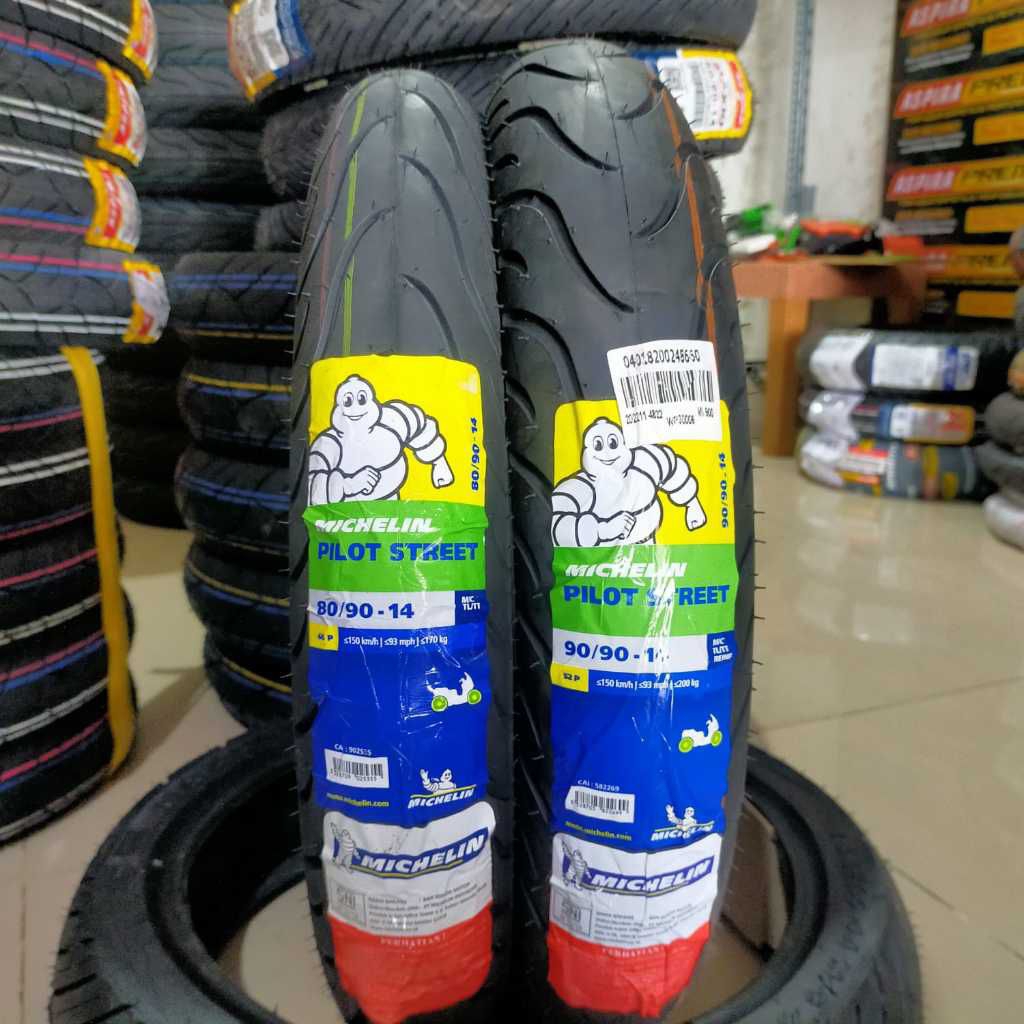 Michelin Pilot Street,Ban motor matic ring 14,Tubeles