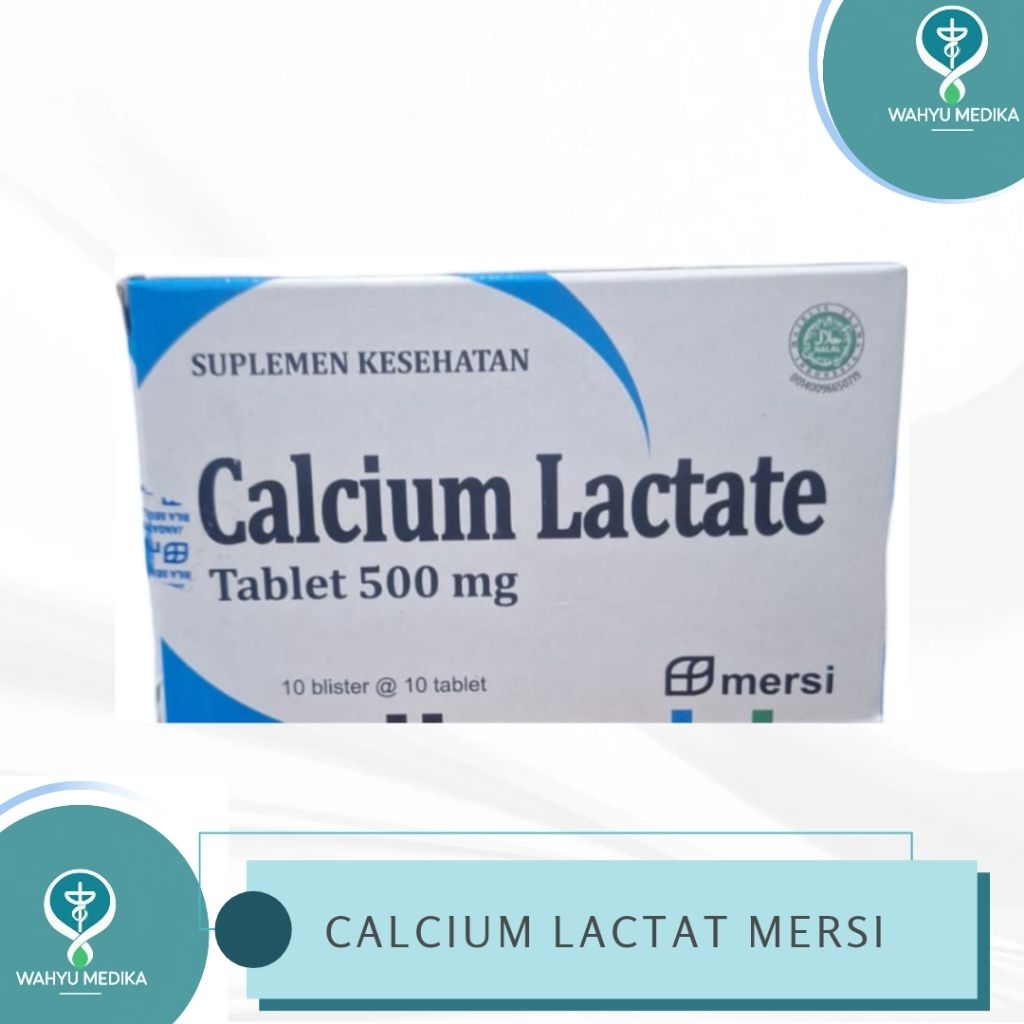 Calcium Lactate Mersi 500 mg Box 100 tablet