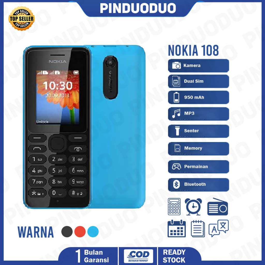 HP NOKIA Jadul 108  Hp murah DUAL SIM