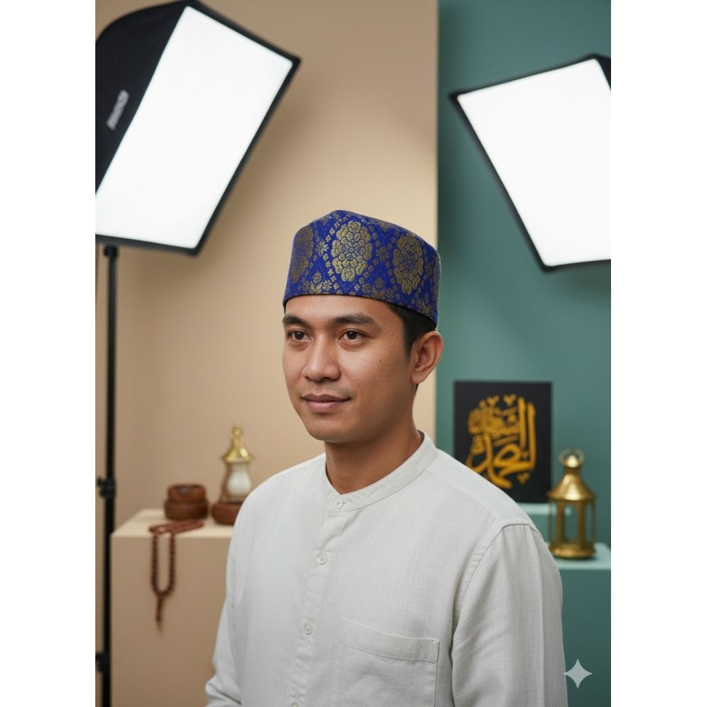Peci Songkok Pria Malaysia Motif Batik Peci Kopiah Songket Khas Palembang
