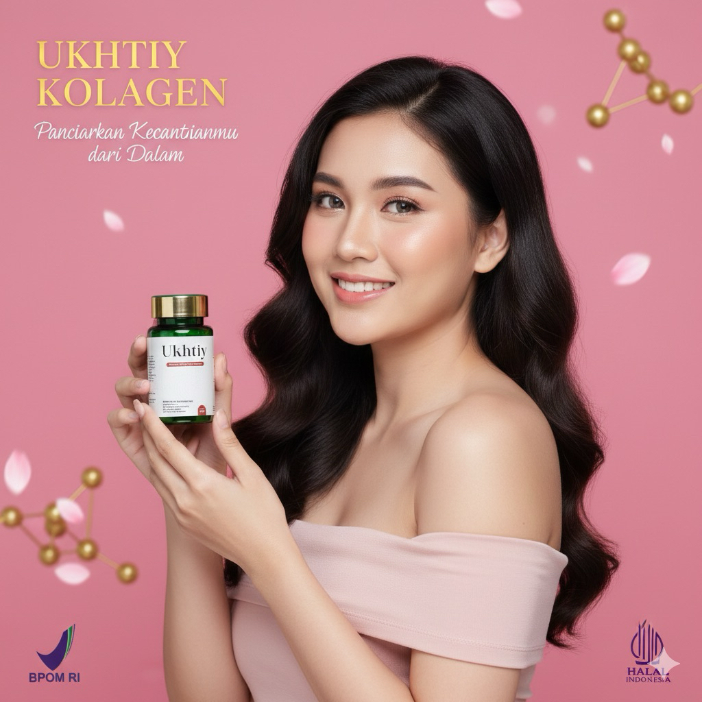 Ukhtiy Kolagen Original - Minuman Kolagen Pencerah Kulit (BPOM & Halal)