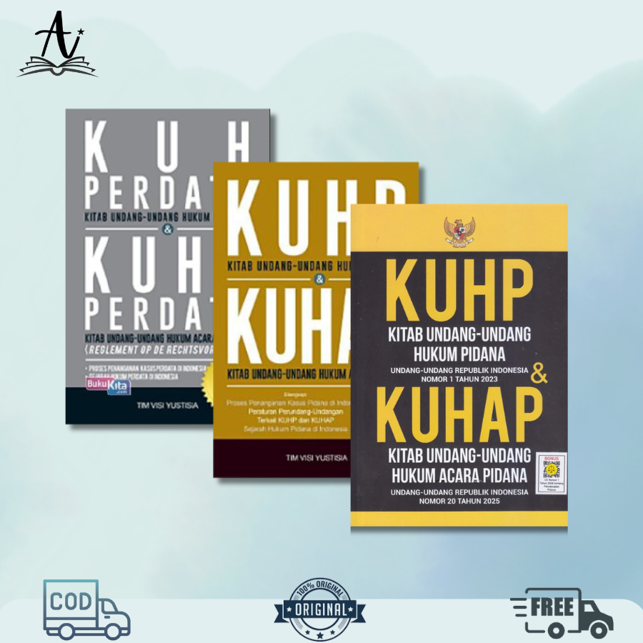 Buku KUHP KITAB UNDANG UNDANG HUKUM PIDANA DAN KUHAP  & KUH PERDATA (Kitab Undang-Undang Hukum PERDA