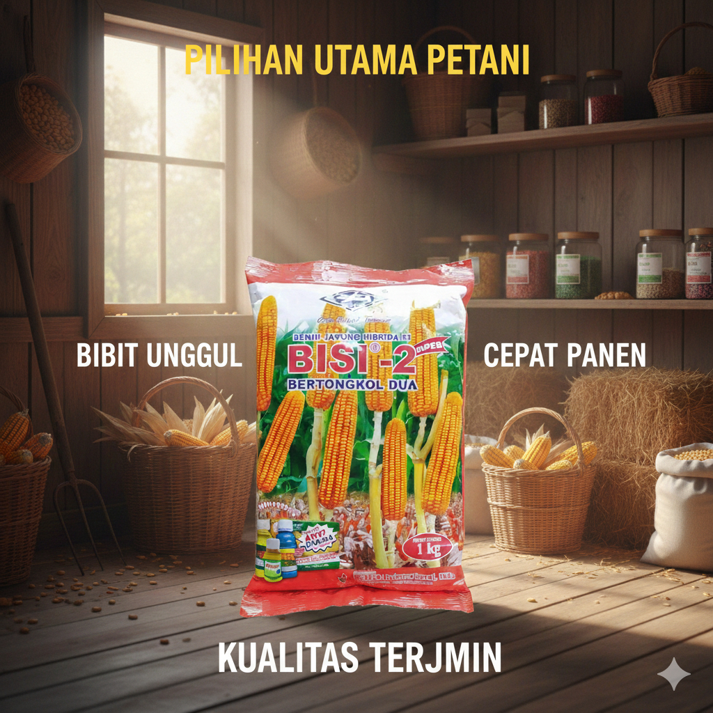 Bibit Jagung Hibrida Bisi 2 Kemasan100grm