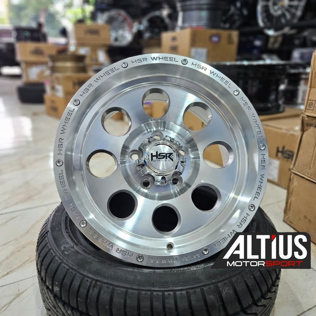 Velg Racing Offroad R16 HSR Duffy Silver LUBANG BAUT 5X114,3 PCD MOBIL TERIOS,RUSH