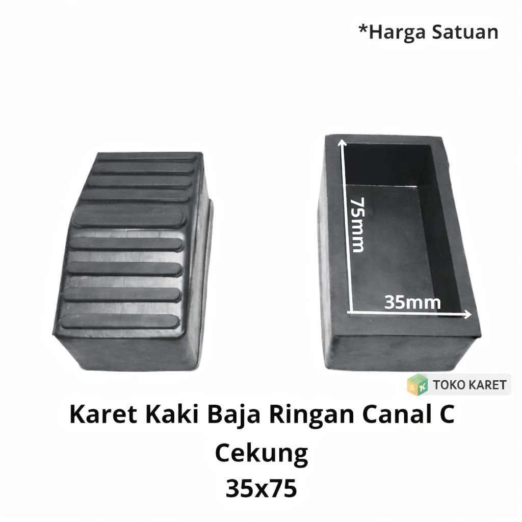 Kaki Karet Tangga Baja Ringan Canal C Cekung Ukuran 35x75 MM