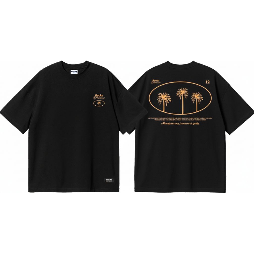 T-SHIRT BUCKSANDCOW OVERSIZE - POHON KELAPA / KAOS BUCKS & COW