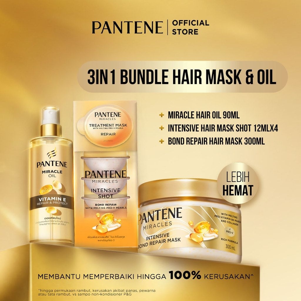 PANTENE MIRACLES OIL 90 ml pantene miracles intensive bond repair hair mask 300ml pantene miracles i