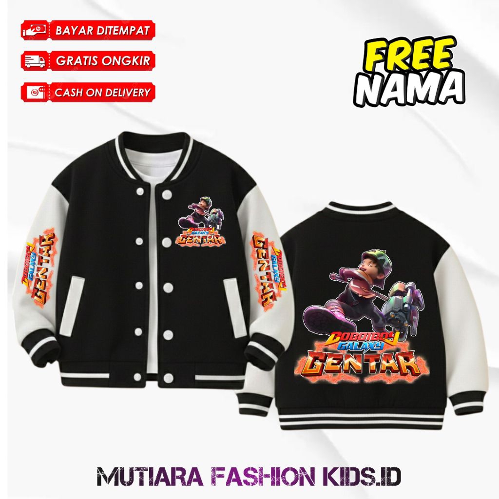 SWEATER VARSITY BOEDOET-JAKET BASEBALL BOBOIBOY GALAXY GENTAR CASUAL KEREN CUTTON ON FLEECE COCOK BU