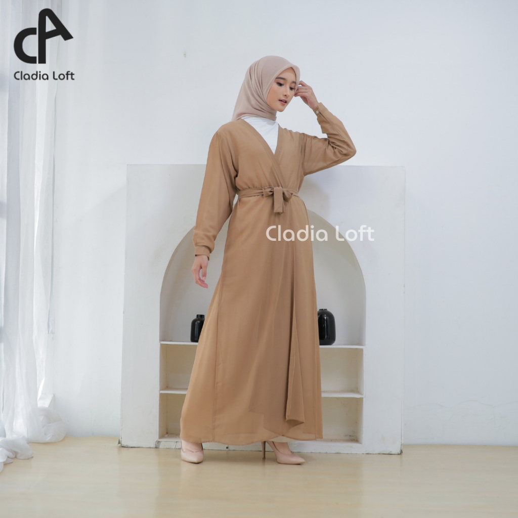 Cladia - Outer Ceruty Clara Series | Cardigan Ceruty Panjang | Long Outer Trend | Ceruty Trending