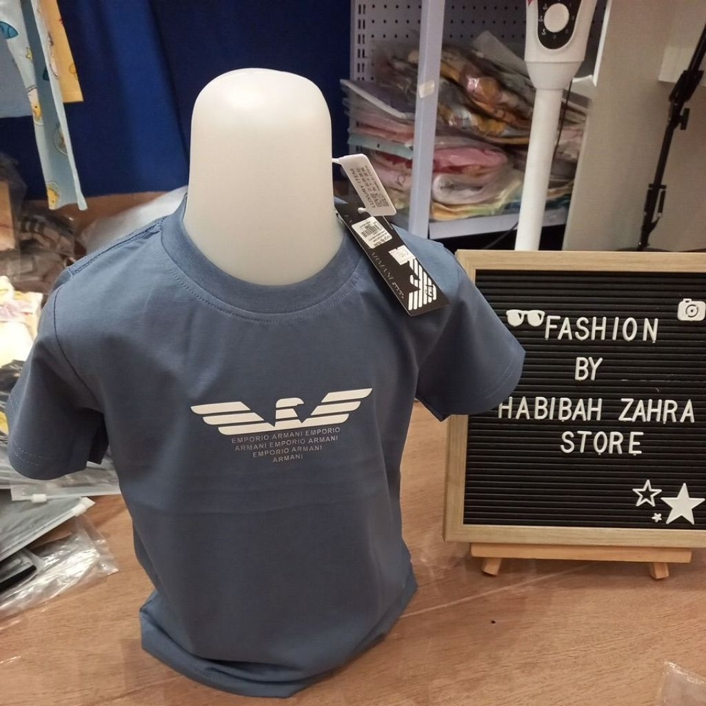 KAOS ANAK LAKI LAKI BRANDED ARMANI BY EMPORIO ARMANI LUXURY ITEM SULTAN - HABIBAH ZAHRA STORE MEDAN