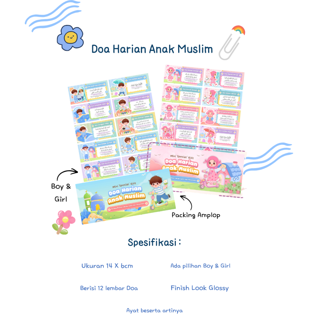flashcard doa harian anak. doa harian anak-anak