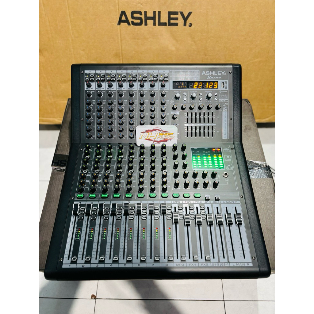 Mixer ASHLEY XMAN-8 Double Effect ORIGINAL NEW Model Terbaru 8 CHANNEL NEW 199 DSP Mixer Ashley Xman