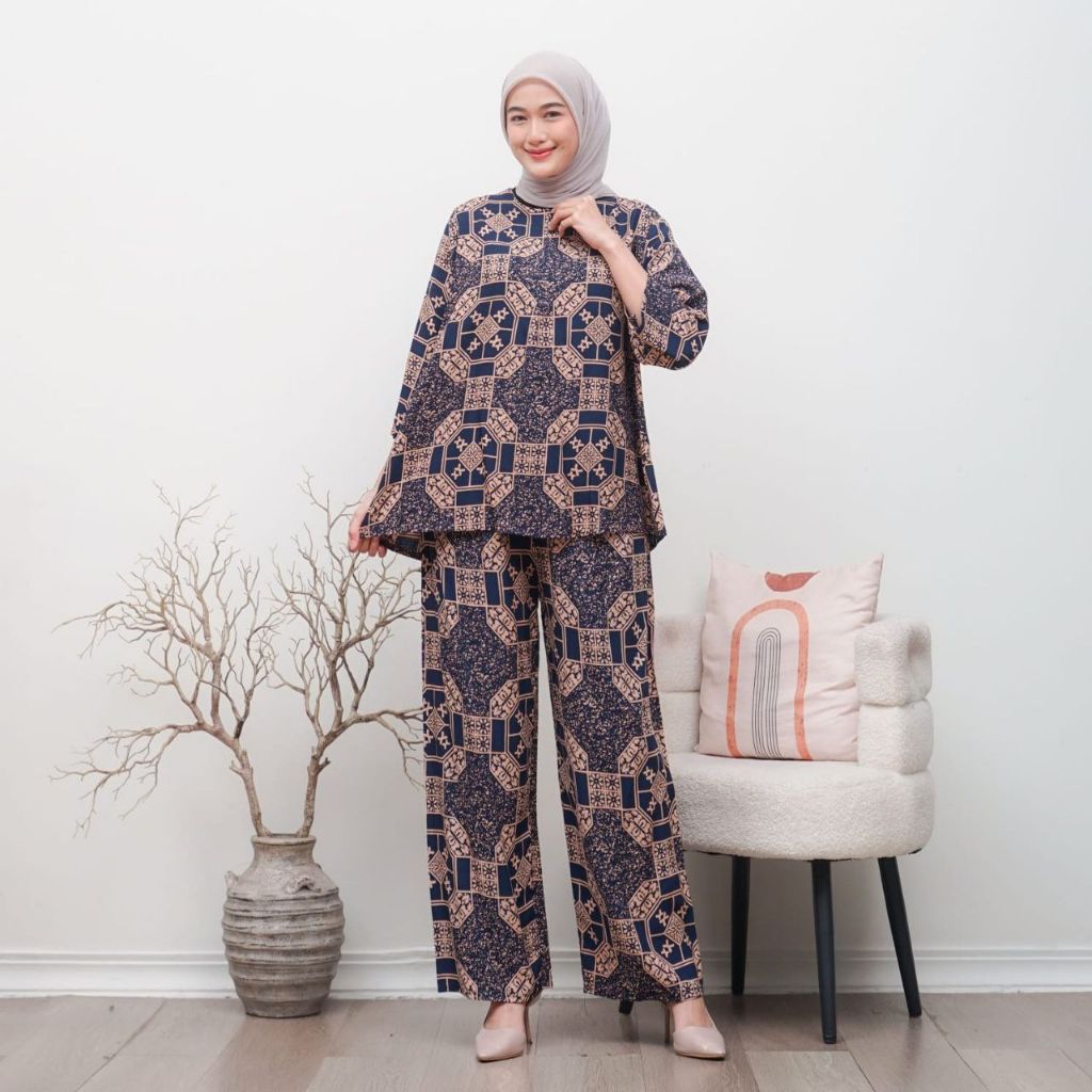 Atasan One Set Wanita Rayon Premium Zima | Setelan Panjang Wanita Busui Friendly Ukuran Standar & Ju