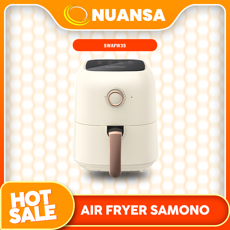 Samono Air Fryer SW-AFW35 adalah alat penggoreng tanpa minyak berkapasitas 3.5 liter dengan daya 600