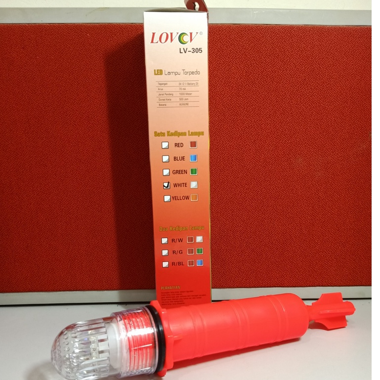 Lampu Torpedo/Lampu Nelayan 5L Putih/Biru/Hijau/Kuning LV 305 Lovov/(Tidak Termasuk Baterai)/Lampu N