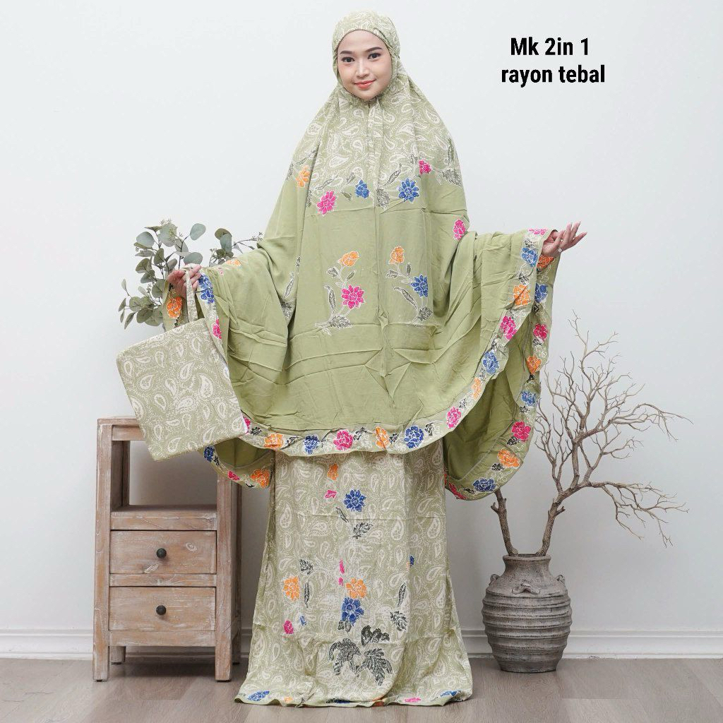 Mukena Batik Cap Jumbo premium Rayon samitex | Mukena batik Asli Pekalongan