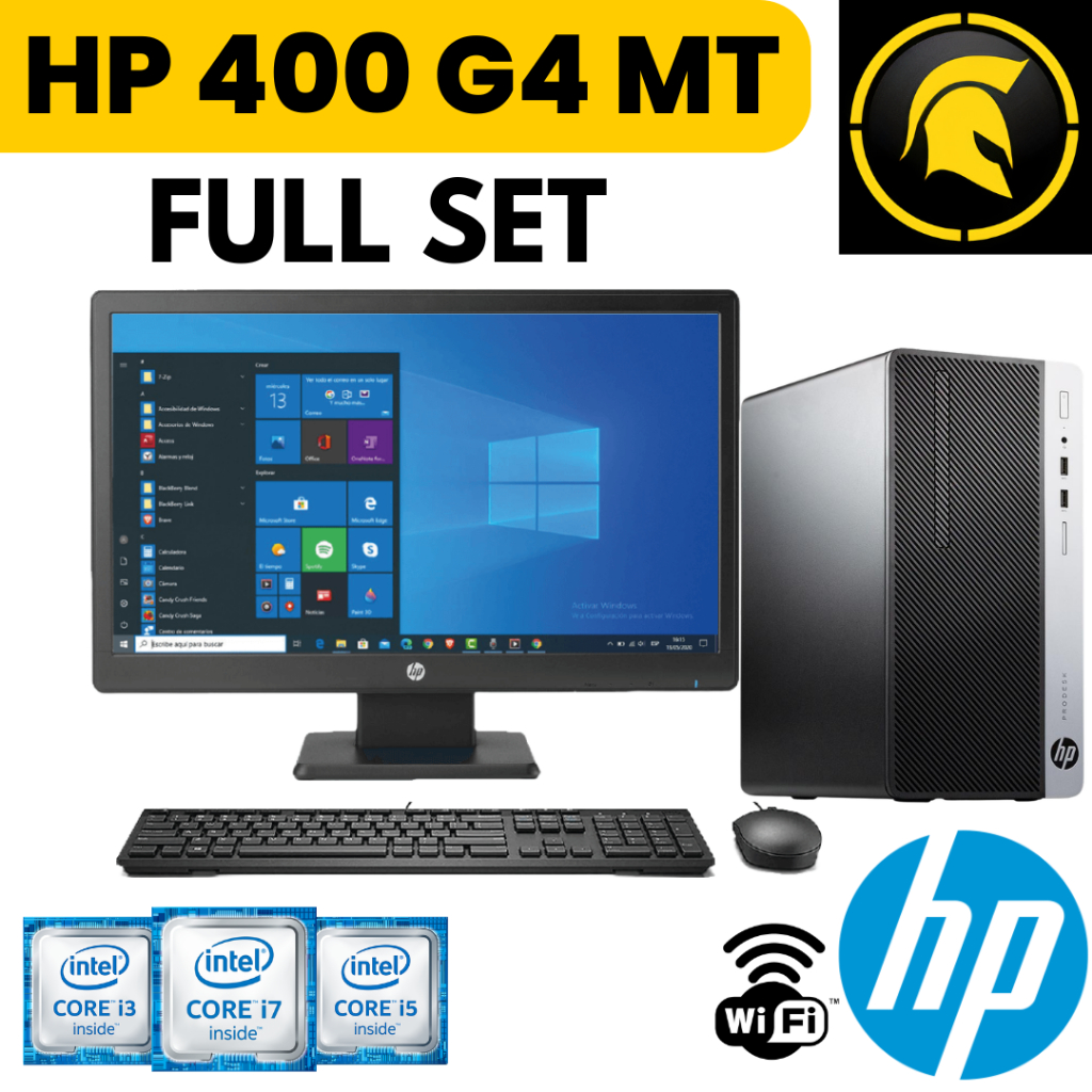 Paketan PC HP 800 G4 / 400 G4 MT i3 i5 i7 Gen 7 + Monitor 20" LED Full Set 600 G4 Mini Tower