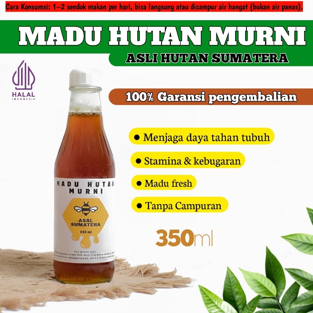 MADU MURNI ASLI HUTAN SUMATERA BERKHASIAT/MADU TANPA CAMPURAN