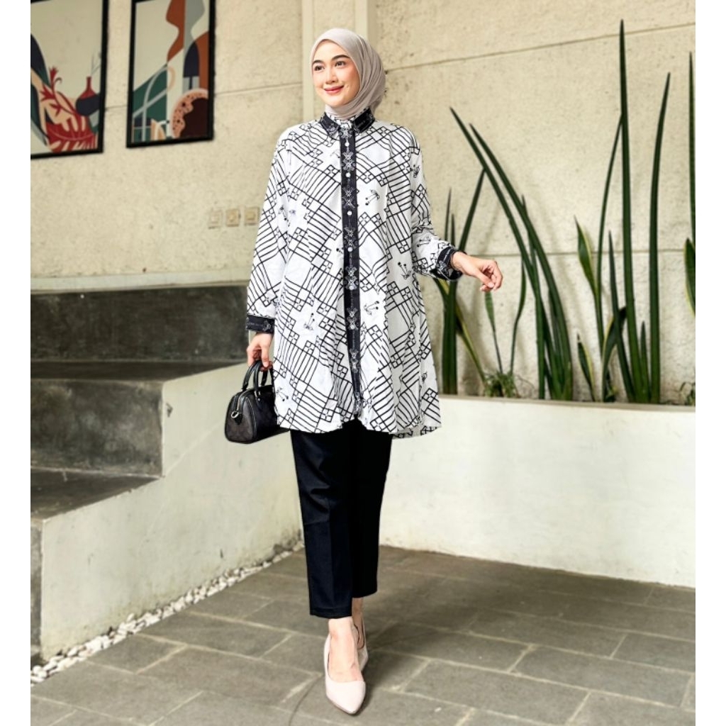 Tunik AYLA Rayon premiun / Tunik jumbo Oversize Rayon/Tunik atasan wanita motif AYLA